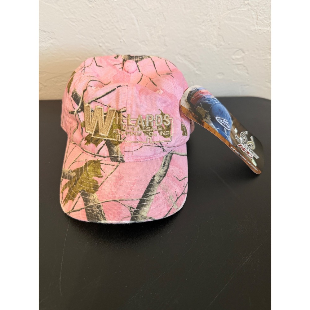 Realtree APC Pink Camo Hat Willards Wholesale Roofing Embroidered Baseball Cap